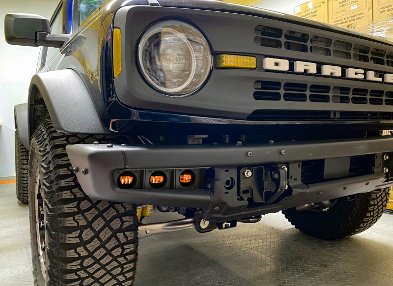 Oracle High 21-22 Ford Bronco Triple LED Fog Light kit for Steel Bumper Fog Lights ORACLE Lighting