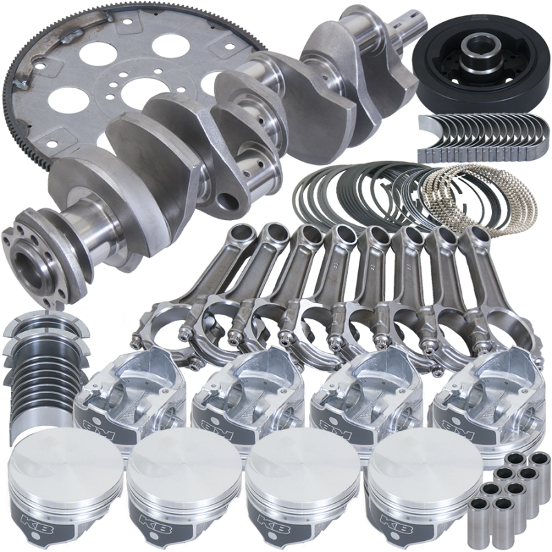 Eagle Chevy 454 4.250in Crank 6.385in I-Beam Rods -3cc Flat Top 4.250in Pistons Balanced Assembly Rotating Assemblies Eagle