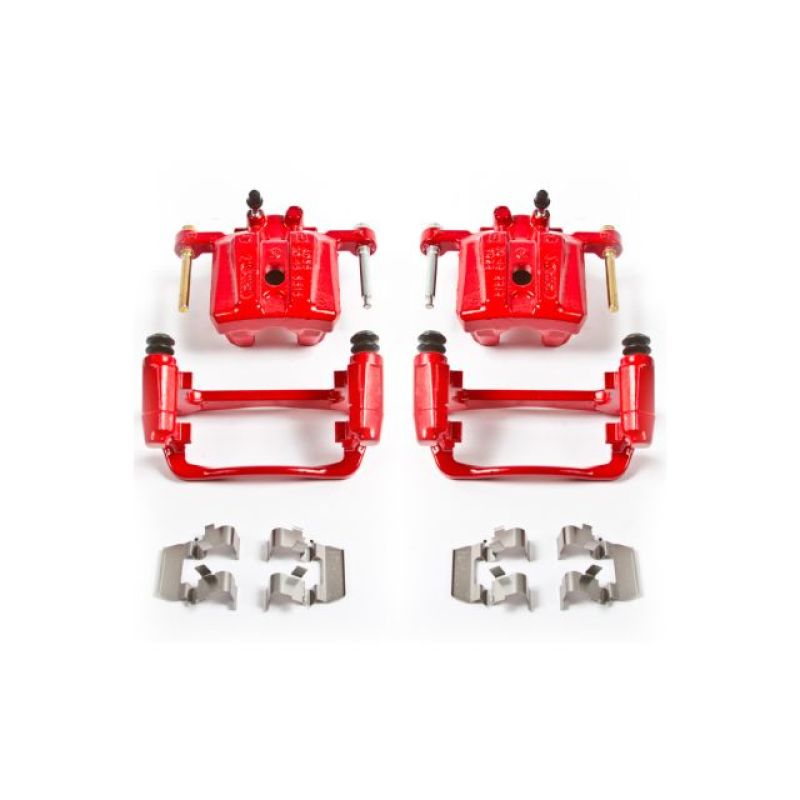 Power Stop 06-12 Mitsubishi Eclipse Rear Red Calipers w/Brackets - Pair Brake Calipers - Perf PowerStop