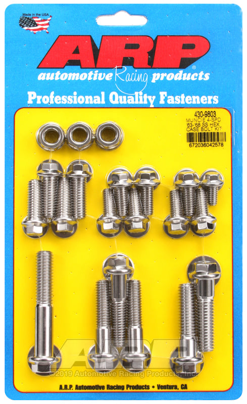 ARP Muncie 4-spd 63-68 SS hex trans case bolt kit Rod Bolt Kits ARP