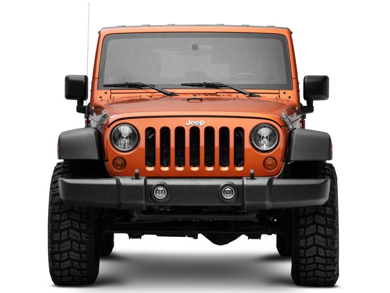 Raxiom 07-23 Jeep Wrangler JK & JL Axial Series Halo LED Fog Lights- Amber Headlights Raxiom