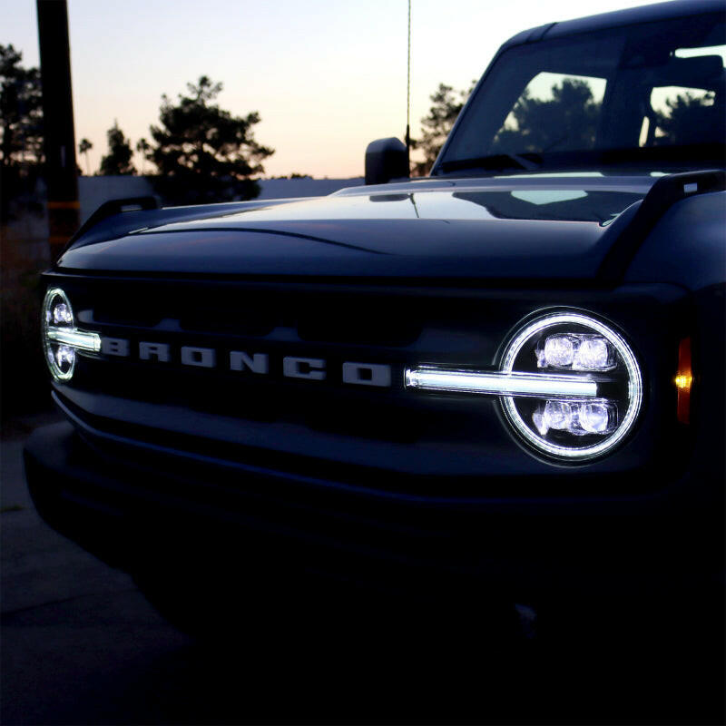 AlphaRex 21-23 Ford Bronco NOVA LED Projector Headlights Black Headlights AlphaRex