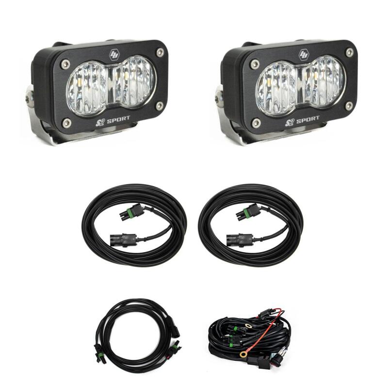 Baja Designs 23-24 Ford F250/F350 Super Duty S2 Sport Dual Reverse Light Kit w/ Toggle Light Bars & Cubes Baja Designs