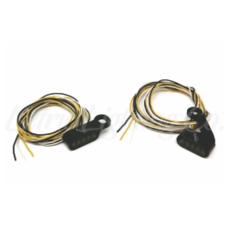 Letric Lighting Black Mini Mirror Mounted Front LED Turn Signals - Black Light Accessories and Wiring Letric Lighting