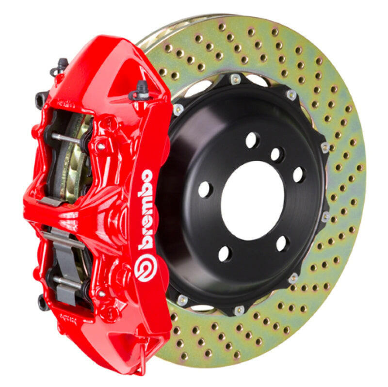 Brembo 13-17 Q5 3.0T/TDI/Hybrid Front GT BBK 6 Piston Cast 380x32 2pc Rotor Drilled-Red Brake Kits - Performance Slot Brembo