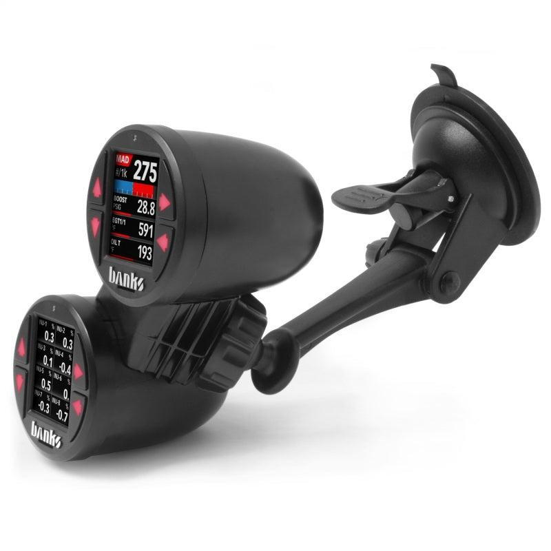 Banks Power Dual Gauge Pod Suction Mount For iDash 1.8 And 52mm Gauges Gauge Pods Banks Power