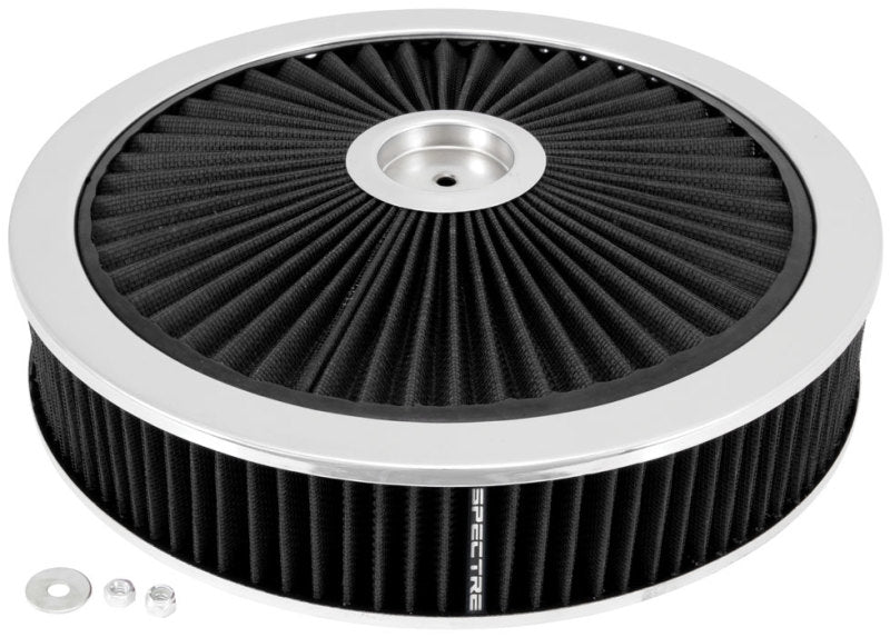 Spectre ExtraFlow HPR Air Cleaner Assembly 14in. x 3in. - Black Air Filters - Universal Fit Spectre