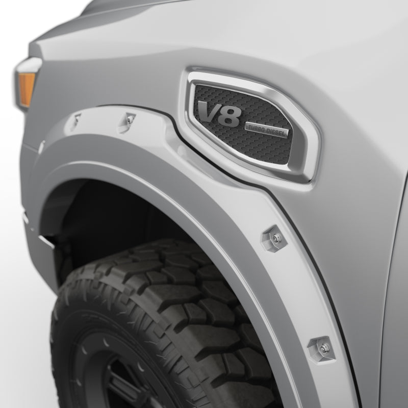 EGR 16+ Nissan Titan XD Bolt-On Look Color Match Fender Flares - Set - Liquid Platinum Metallic Fender Flares EGR