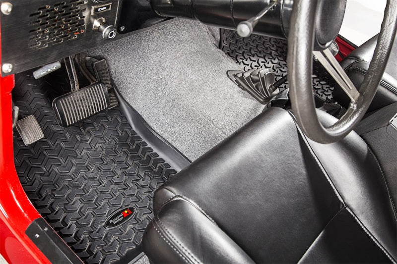 Rugged Ridge Floor Liner Front Black 1976-1983 Jeep CJ-5 Floor Mats - Rubber Rugged Ridge