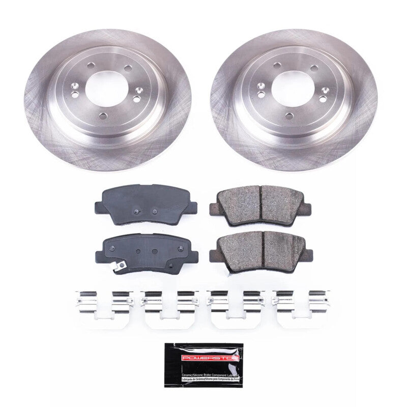 Power Stop 17-22 Kia Sportage Rear Semi-Coated Rotor Kit Brake Kits - Performance Blank PowerStop