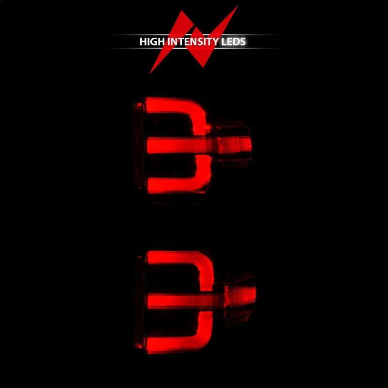 ANZO 15-19 Chevy Silverado 2500HD/3500HD (Halgn Only) LED Tail Lights w/Black Light Bar & Clear Lens Tail Lights ANZO