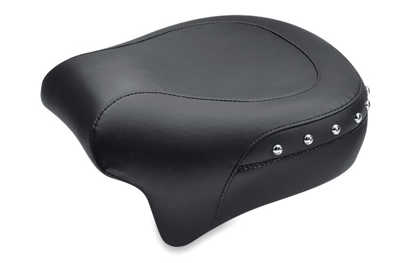 Mustang 08-21 Harley Electra Glide,Rd Glide,Rd King,Str Glide Pass Seat(13.5wide)/Studs - Black Passenger Motorcycle Seats Mustang Motorcycle