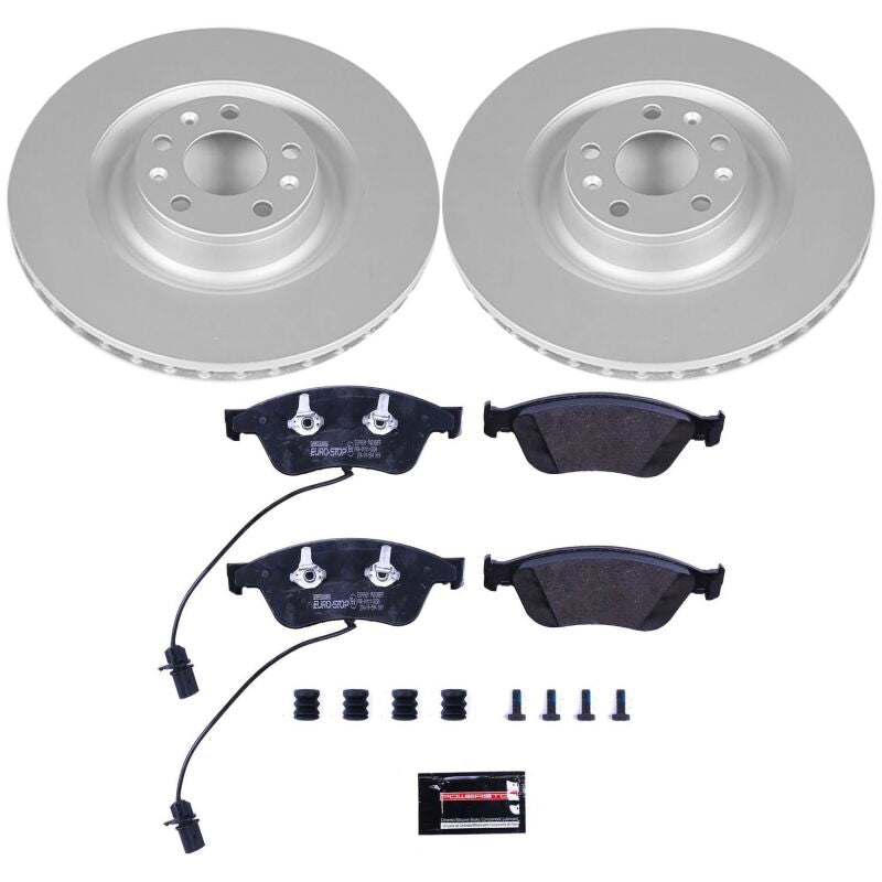 Power Stop 09-11 Audi A6 Quattro Front Euro-Stop Brake Kit Brake Kits - OE PowerStop