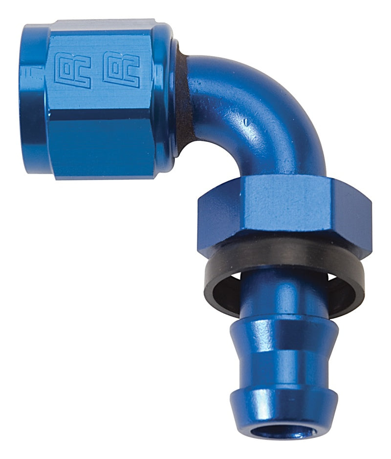 Russell Performance -4 AN Twist-Lok 90 Degree Hose End (Blue) Fittings Russell