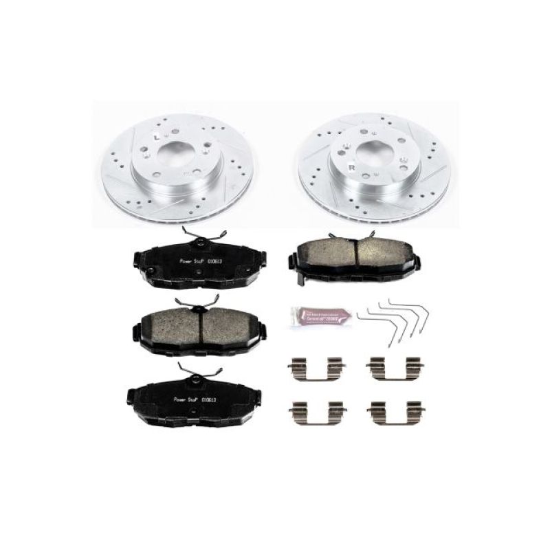 Power Stop 12-15 Honda Civic Front Z23 Evolution Sport Brake Kit Brake Kits - Performance D&S PowerStop