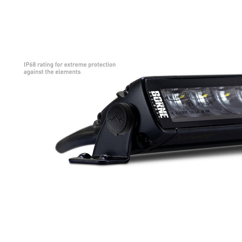 Borne Off-Road Light Bar Single Row Straight 10in Light Bars & Cubes Borne Off-Road