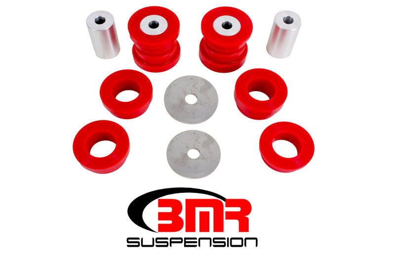 BMR 15-17 S550 Mustang Rear Cradle Bushing Kit (Polyurethane) - Red Differential Bushings BMR Suspension