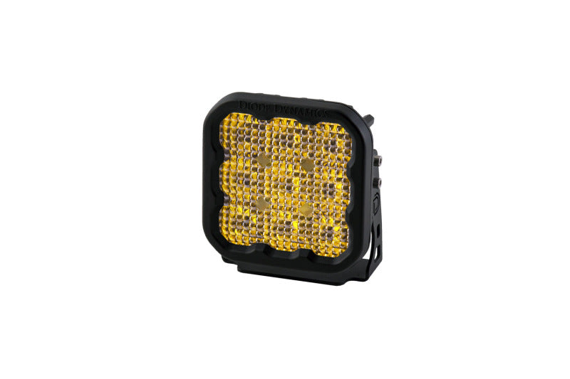 Diode Dynamics SS5 LED Pod Pro - Yellow Flood (Single) Light Accessories and Wiring Diode Dynamics