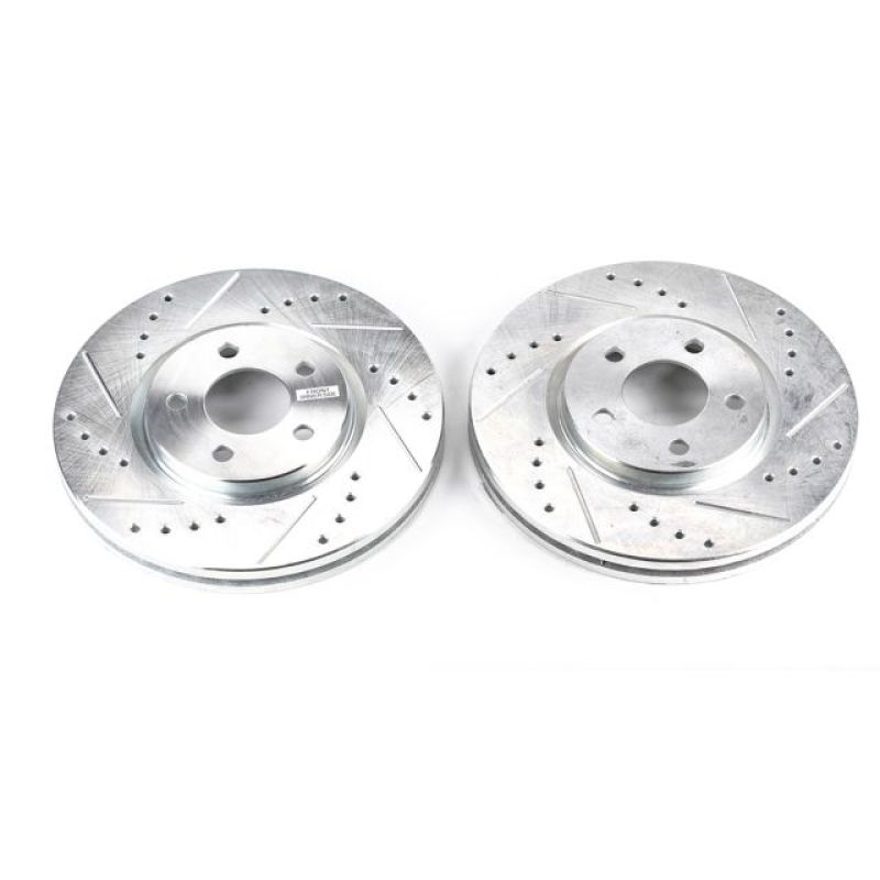 Power Stop 03-09 Chrysler PT Cruiser Front Evolution Drilled & Slotted Rotors - Pair Brake Rotors - Slot & Drilled PowerStop