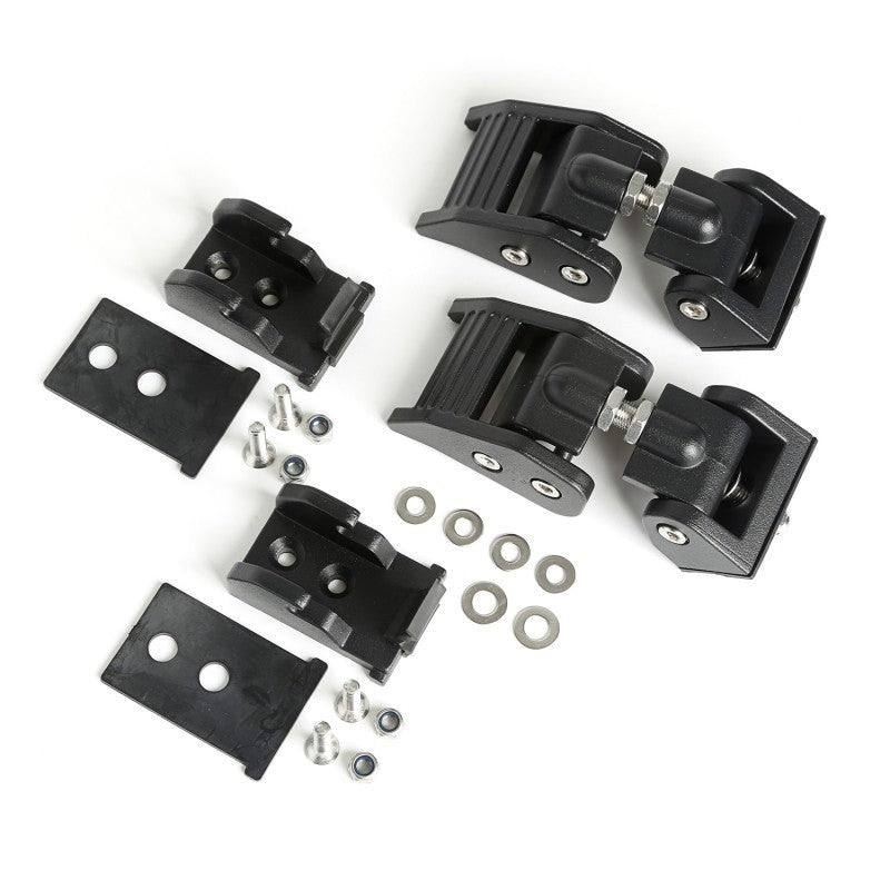 Rugged Ridge 07-18 Jeep Wrangler JK Textured Black Hood Catches Brackets Rugged Ridge
