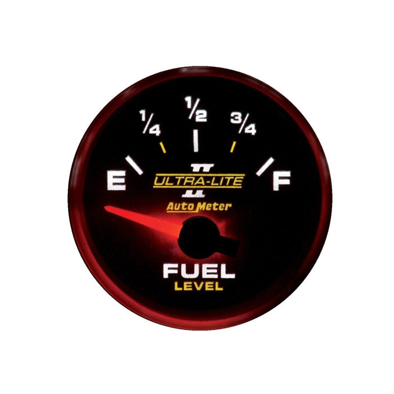 Autometer Ultra-Lite II 52mm 240-33 OHMS Short Sweep Electronic Fuel Level Gauge Gauges AutoMeter