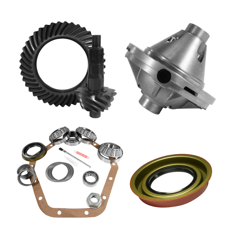 Yukon 10.5in GM 14 Bolt 4.56 Rear Ring & Pinion Install Kit 30 Spline Positraction Differential Install Kits Yukon Gear & Axle