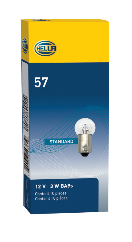Hella Bulb 57 12V 3W BA9s G4.5 Bulbs Hella