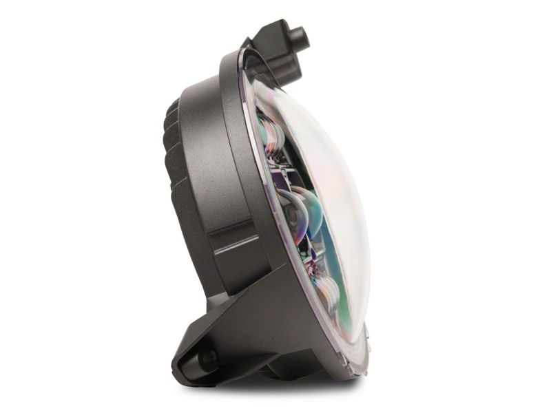 Raxiom 18-23 Jeep Wrangler JL Axial Series 9-In Angel Eye LED Headlights- Blk Housing (Clear Lens) Headlights Raxiom