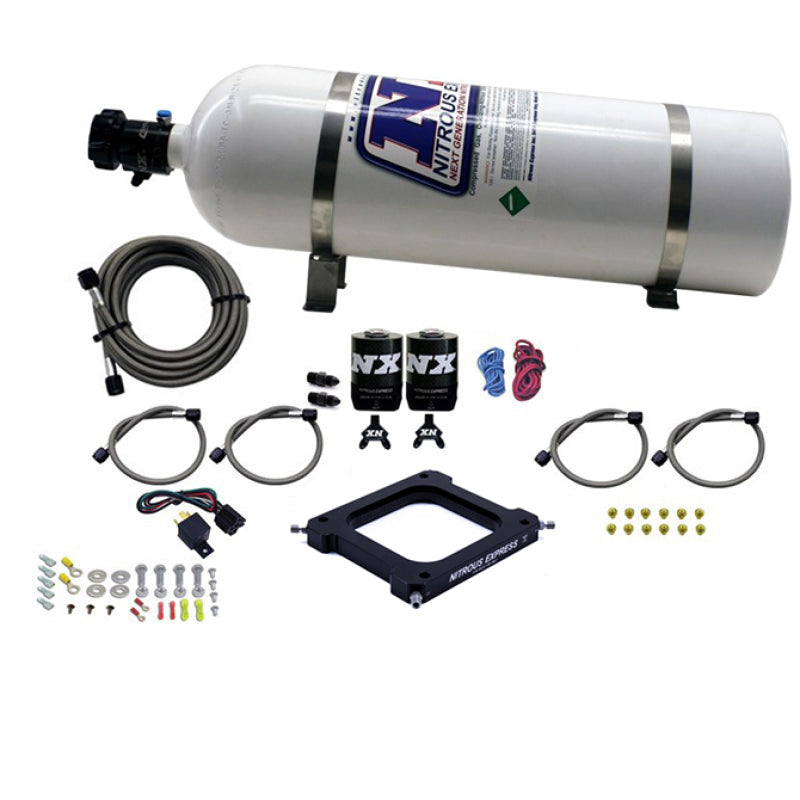 Nitrous Express 4500 Assassin Plate Stage 6 Nitrous Kit (50-300HP) w/15lb Bottle Nitrous Systems Nitrous Express