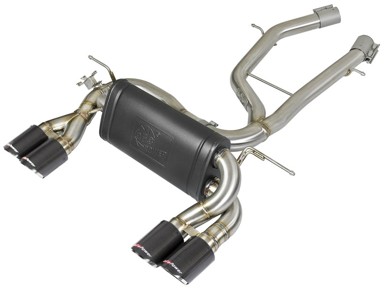 aFe MACH Force-Xp 2-1/2in Stainless Steel Axle Back Exhaust w/CF 15-19 BMW M3/M4 (F80/82/83) Axle Back aFe