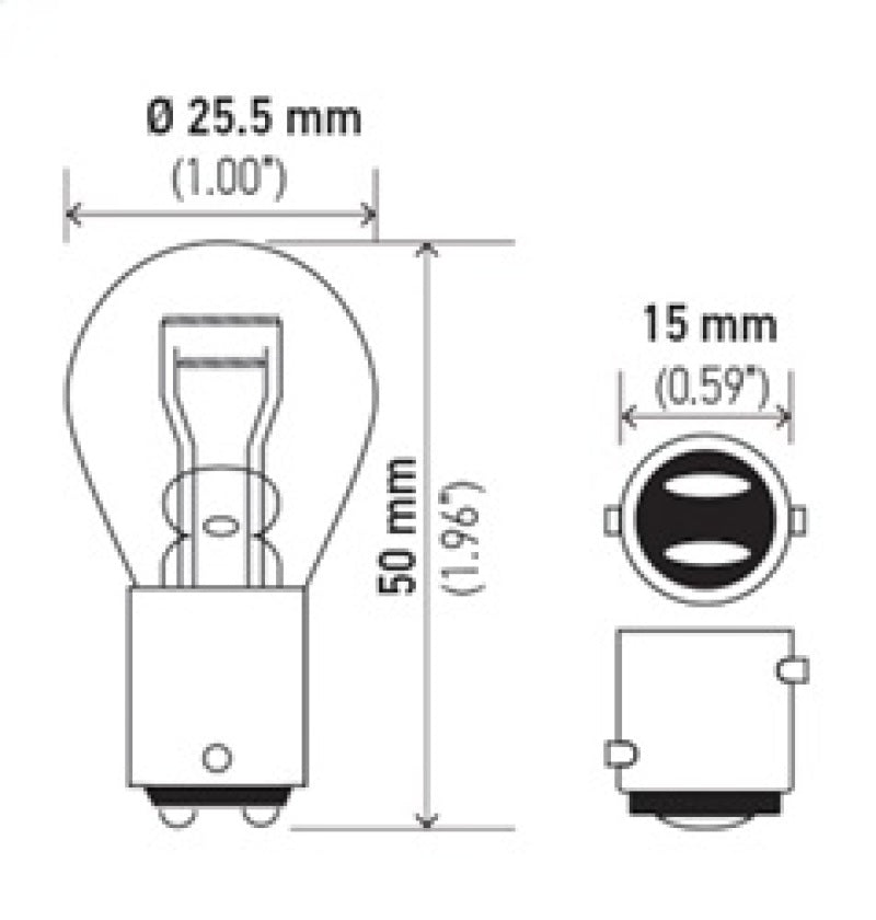 Hella Bulb 7537 24V 21/5W BAY15d S8 Bulbs Hella