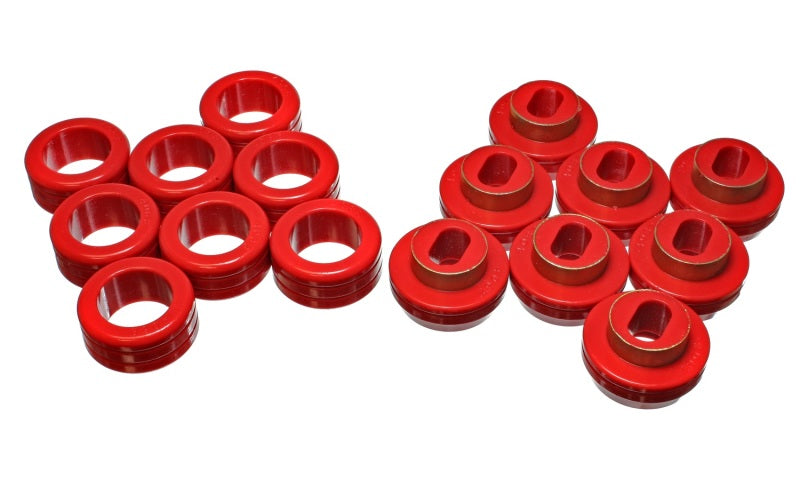 Energy Suspension Crew Cab 2&4Wd Body Mounts - Red Bushing Kits Energy Suspension