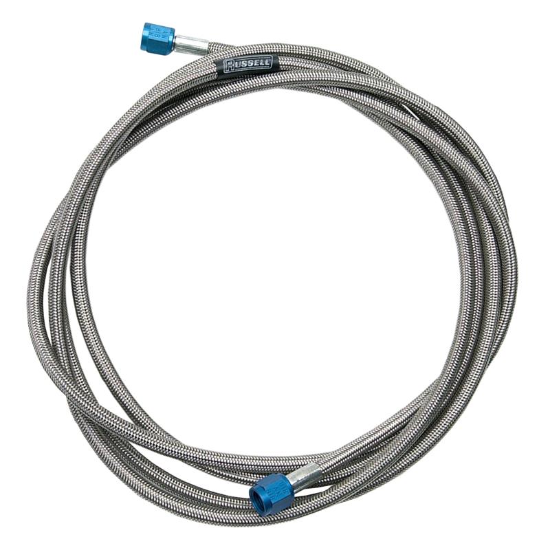 Russell Performance -4 AN to -3 AN 18in Pre-Made Nitrous and Fuel Line Fuel Lines Russell