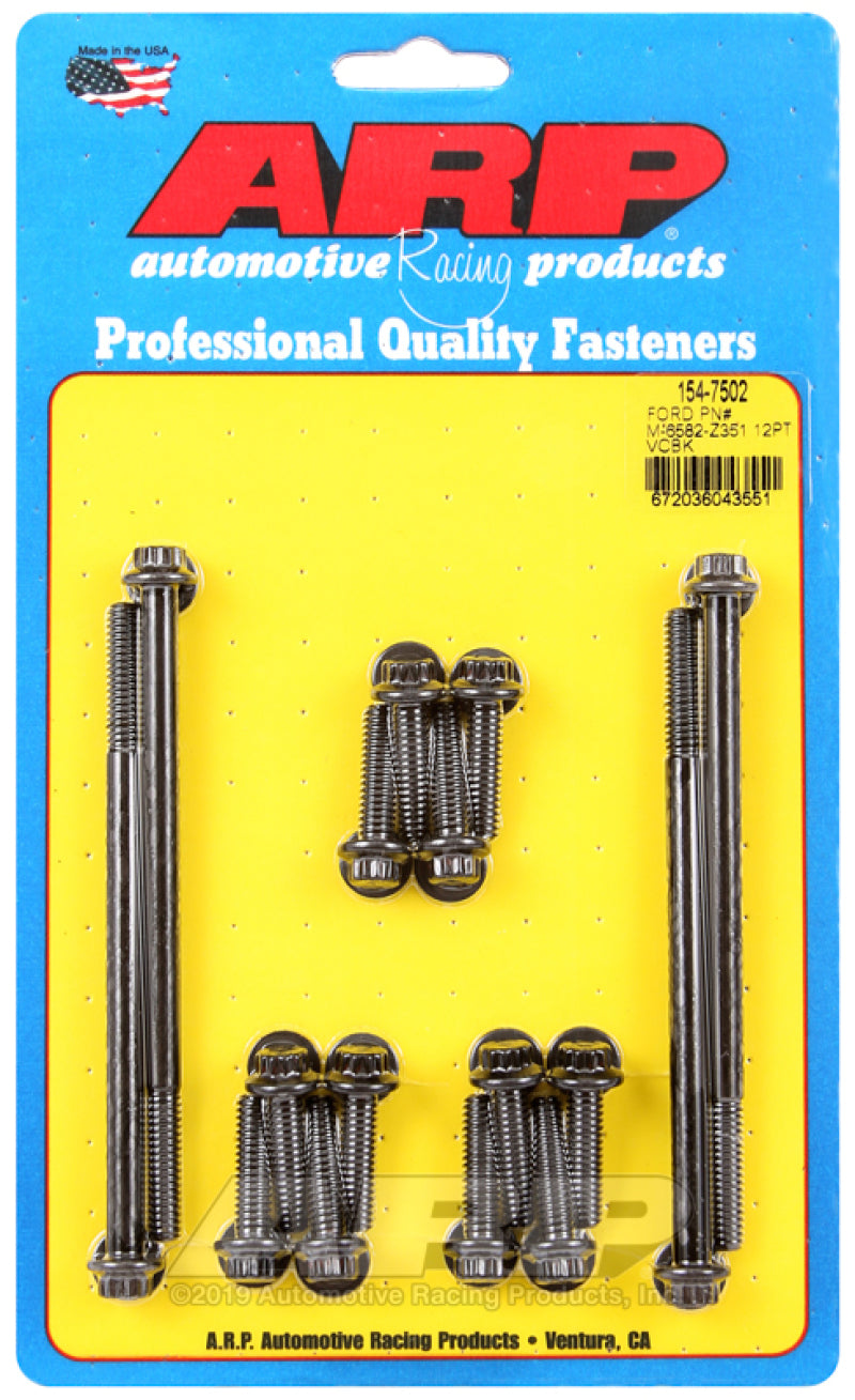 ARP Small Block Ford Valve Cover 12pt Bolt Kit (For P/N M-6582-Z351) Hardware Kits - Other ARP