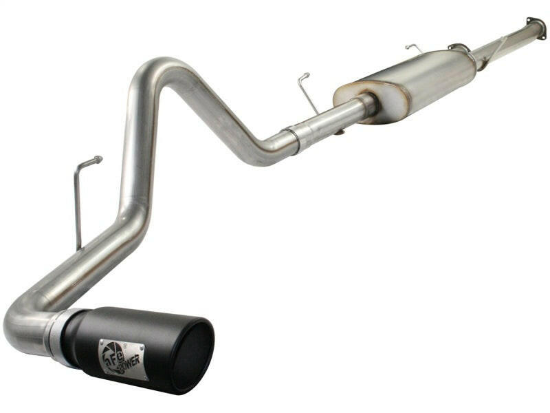 aFe MACHForce XP Exhausts Cat-Back SS-409 EXH CB Toyota Tundra 10-11 V8-5.7L 145.7 WB (blk tip) Catback aFe