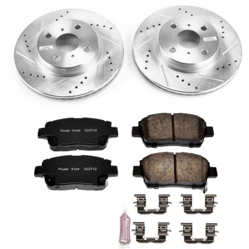 Power Stop 12-15 Scion iQ Front Z23 Evolution Sport Brake Kit Brake Kits - Performance D&S PowerStop
