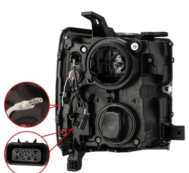 AlphaRex 15-19 Chevy Silverado 2500/3500 LUXX-Series Proj. Headlights Blk w/Actv SeqSig & SBDRL Headlights AlphaRex