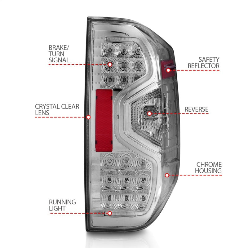 ANZO 2014-2015 Toyota Tundra LED Taillights Smoke Tail Lights ANZO