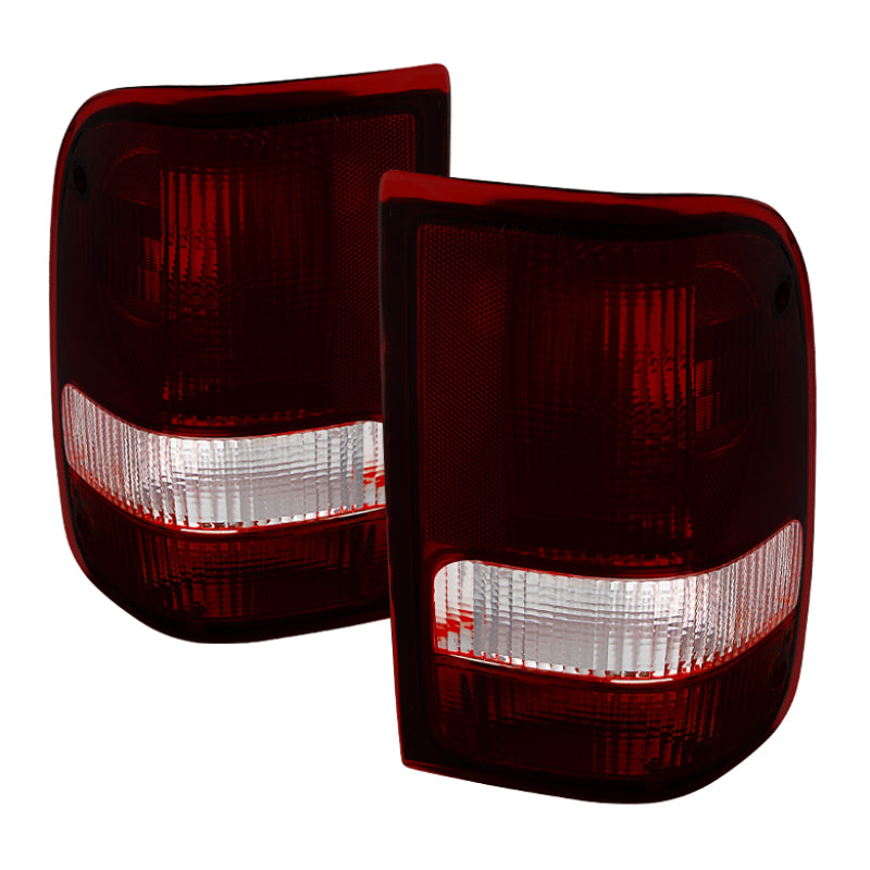 xTune Ford Ranger 93-97 OE Style Tail Lights Red Smoked ALT-JH-FR93-OE-RSM Tail Lights SPYDER
