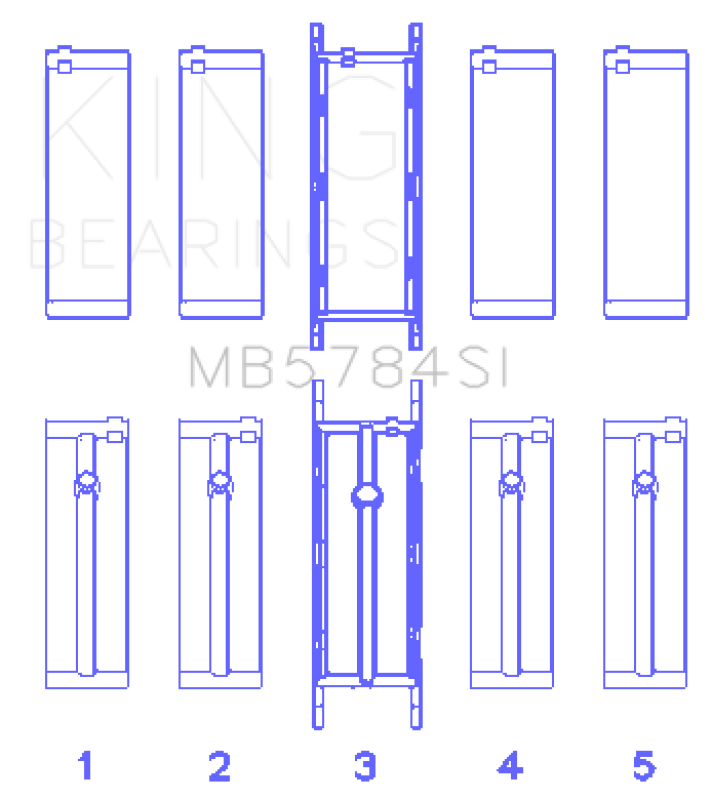 King Engine Bearings BMW N20B20 Main Bearing Set - Size +0.50mm Bearings King Engine Bearings