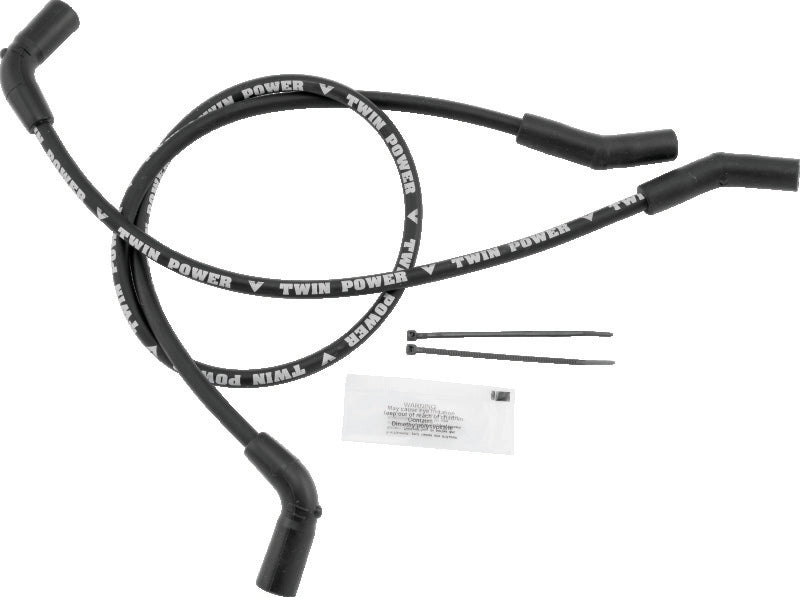 Twin Power 09-16 FLH FLT Black Ignition Wire Set Spark Plug Wire Sets TwinPower