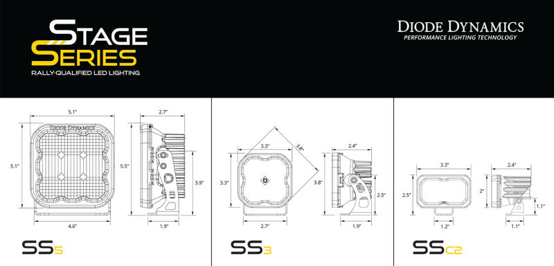 Diode Dynamics 17-22 Ford F250/F350/F450/F550 Super Duty Stage Series Backlit Ditch Light Kit Light Accessories and Wiring Diode Dynamics