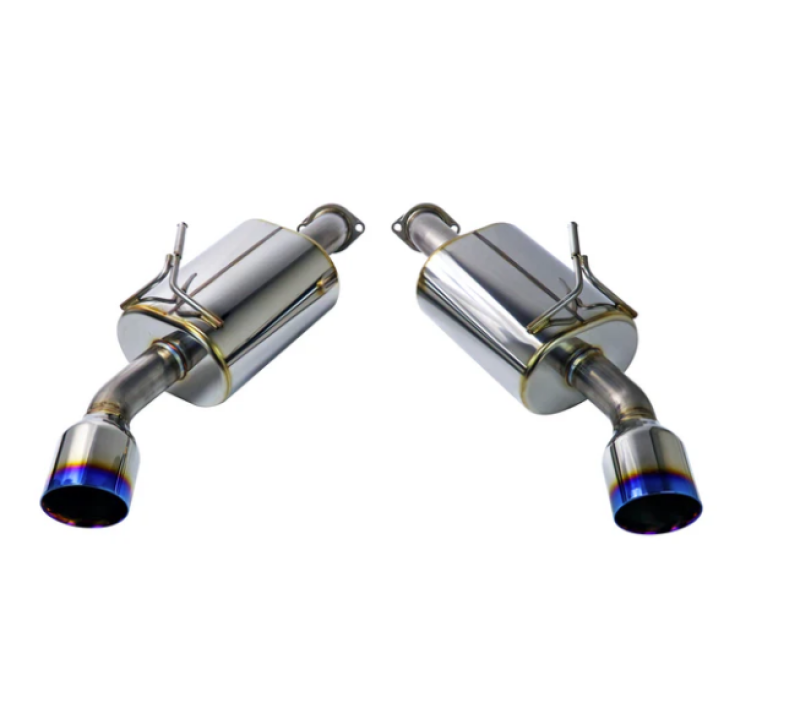 REMARK 14+ Infiniti Q50 Axleback Exhaust w/Mufflers - Burnt Double Wall Tip Axle Back Remark