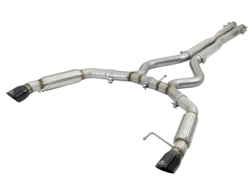 aFe MACHForce XP 3in 304 SS Sport Tone Cat-Back w/ Black Tips 15-17 Ford Mustang V6-3.7L/V8-5.0L Catback aFe
