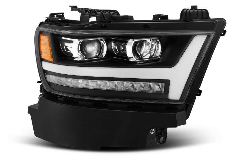 AlphaRex 19-20 Ram 1500HD PRO-Series Proj Headlight Plnk Style Blk w/Activ Light/Seq Signal/Plnk DRL Headlights AlphaRex