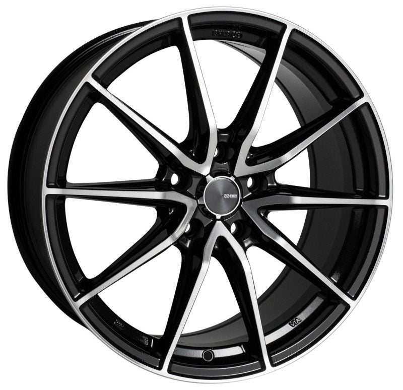Enkei DRACO 17x7.5 5x100 45mm Offset 72.6mm Bore Black Machined Wheel Wheels - Cast Enkei