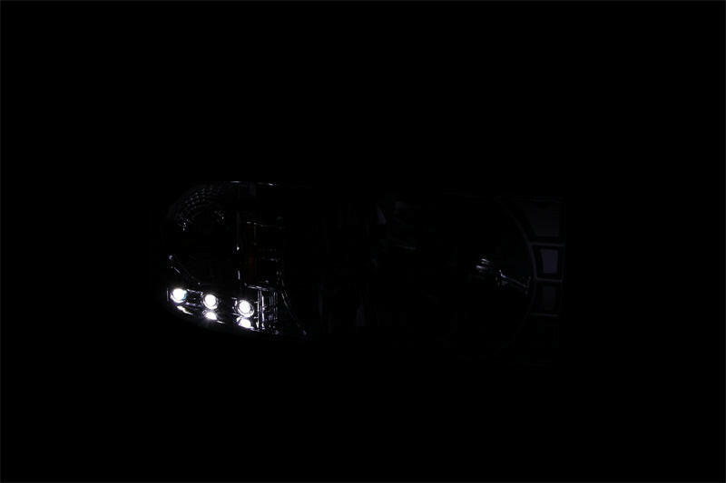 ANZO 1994-2001 Dodge Ram Crystal Headlights Chrome w/ LED Headlights ANZO