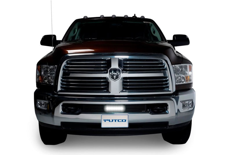 Putco 11-18 Ram HD - SS - Bar Style Bumper Grille Inserts w/ 10in Luminix Light Bar (Black) Grilles Putco