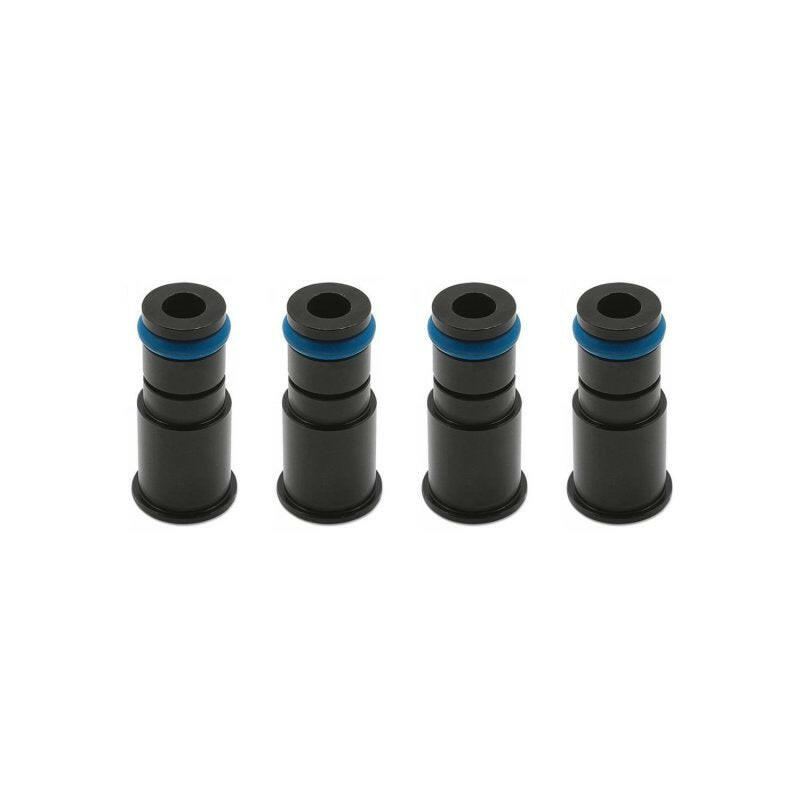 BLOX Racing 14mm Adapter Top (1in) w/Viton O-Ring & Retaining Clip (Set of 4) Fuel Injectors - Single BLOX Racing