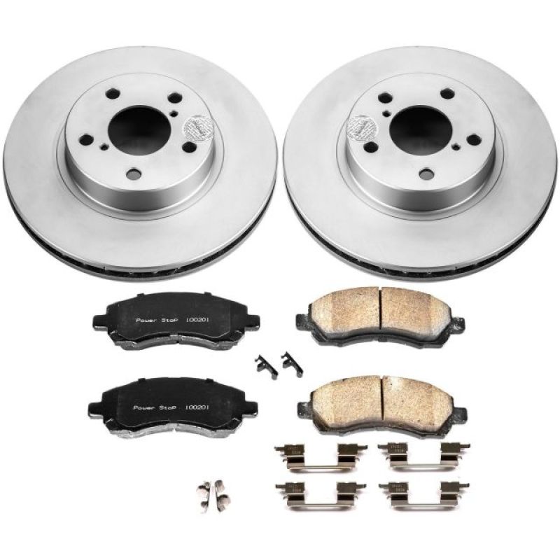 Power Stop 97-01 Subaru Impreza Front Z17 Evolution Geomet Coated Brake Kit Brake Kits - Performance Blank PowerStop